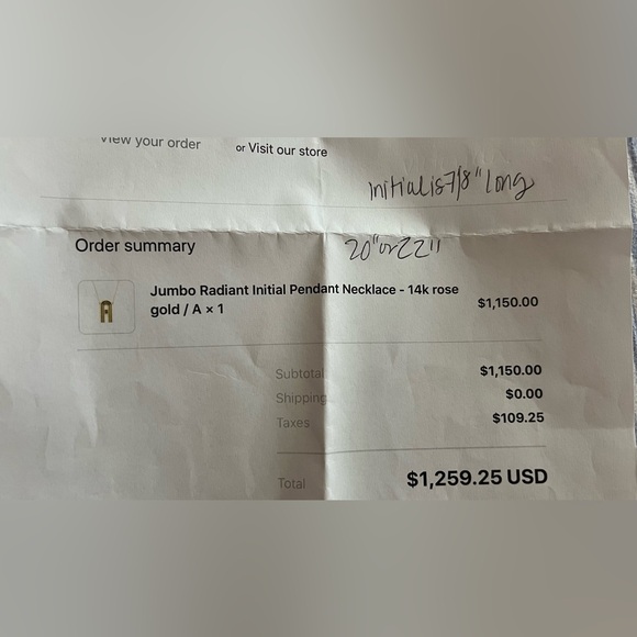 14k initial necklace - Picture 6 of 6